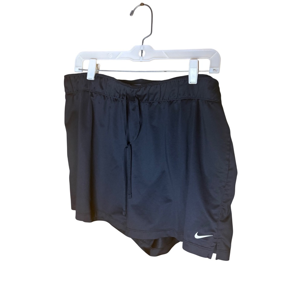 Nike Dri-FIT Women XXL Black Athletic Training Shorts Elastic Waistband Logo